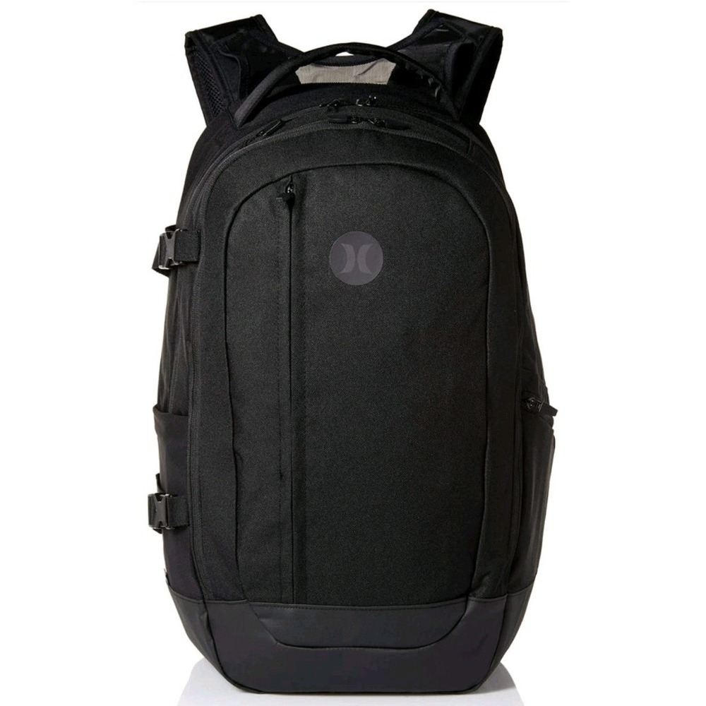 Hurley Wayfarer Delux Laptop Sleeve Backpack BlackMulti Pocket Zip School Work